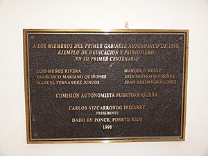 Archivo:Placa en el Museo del Autonomismo Puertorriqueño en Ponce, PR (DSC00242)