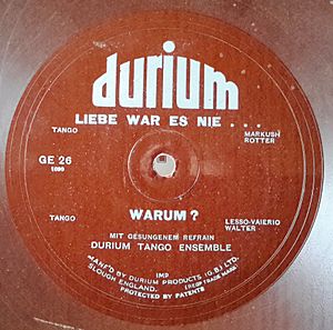 Archivo:Record Label Durium, UK, in German