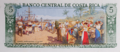 Reverso billete 5 colones