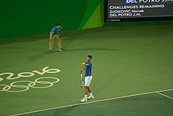 Archivo:Sérvio Novak Djokovic - primeiro jogo da primeira rodada Rio 2016