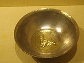 Silver bowl with gilding, Tang Dynasty