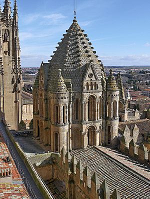 Archivo:Torre del Gallo, Catedral Vieja de Salamanca
