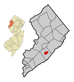 Warren County New Jersey Incorporated and Unincorporated areas Washington Highlighted.svg