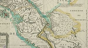 Archivo:1785 López mapa Tierra Firme detalle provincia del Darién
