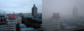 Beijing smog comparison August 2005