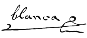 Firma de Blanca I de Navarra