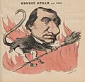 Caricature of Ernest Renan by Gil