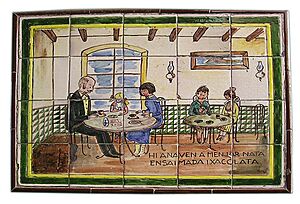 Archivo:Carrer Petritxol xocolata