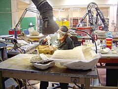 Cleaning fossil