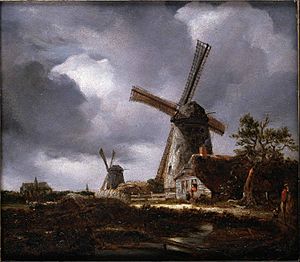 Archivo:Constable, John - Landscape with Windmills near Haarlem, after Jacob van Ruisdael - Google Art Project