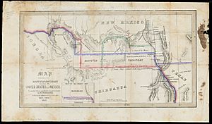 Archivo:Disturnell & Schroeter Map Illustrating the Disputed Boundary Between the United States and Mexico 1853 UTA