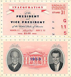 Archivo:Eisenhower Inauguration ticket