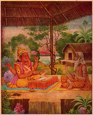 Archivo:Ganesha write Mahabharata