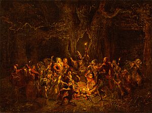 Archivo:George Cruikshank - Herne's Oak from 'The Merry Wives of Windsor,' V, v - Google Art Project