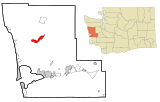 Grays Harbor County Washington Incorporated and Unincorporated areas Humptulips Highlighted.svg