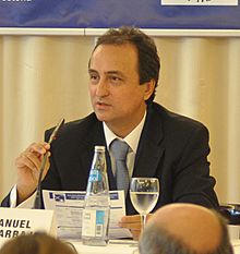 Juan Manuel López Carbajo a la XVI trobada deconomia a SAgaró, 22 doctubre de 2011.jpg