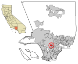LA County Incorporated Areas Vernon highlighted.svg