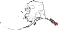Map of Alaska highlighting Ketchikan Gateway Borough