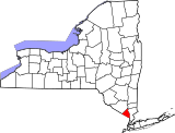 Map of New York highlighting Rockland County.svg