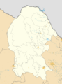 Mexico Coahuila location map (urban areas)