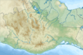 Mexico Oaxaca topographic location map