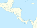 Outline map of Central America with borders