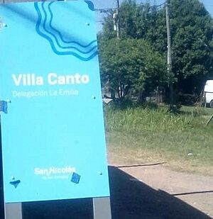 Archivo:Señalización del Barrio Villa Canto, Delegación Municipal de La Emilia
