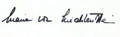 Signature Princess Marie van Liechtenstein,2