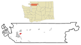 Skagit County Washington Incorporated and Unincorporated areas Clear Lake Highlighted.svg