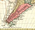 Terra Magellanica, America Meridionalis concinata juxta observationes Dun Acad. Regalis Scientiarum et nonnullorum aliorum (cropped)