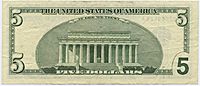 Archivo:US $5 series 2003 reverse