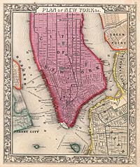 Archivo:1860 Mitchell Map of New York City, New York (first edition) - Geographicus - NYC-mitchell-1860