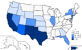 2000 US Census Hispanic map