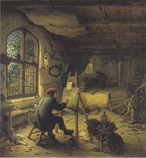 Archivo:Adriaen van Ostade - Der Maler in seiner Werkstatt - 1663