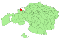 Extensión del municipio en Vizcaya.