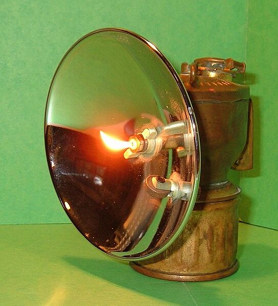 Carbide lamp lit