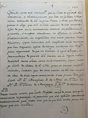 Archivo:Carta de Julian de Arriaga sobre Malvinas 2 de abril 1771