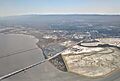 East Palo Alto aerial view with Dumbarton Bridge