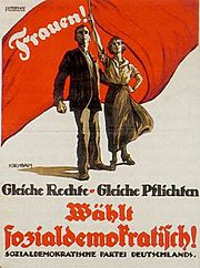 Archivo:Gleiche Rechte Gleiche Pflichten, social democrat party poster 1919