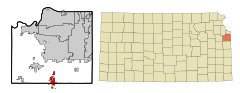 Johnson County Kansas Incorporated and Unincorporated areas Spring Hill Highlighted.svg