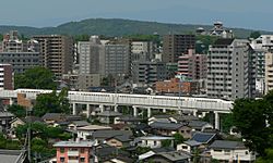 Kumamoto Castle and Kyūshū Shinkansen 02.jpg