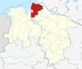 Locator map CUX in Lower Saxony