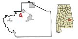 Macon County Alabama Incorporated and Unincorporated areas Franklin Highlighted.svg