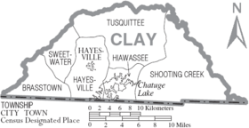 Archivo:Map of Clay County North Carolina With Municipal and Township Labels