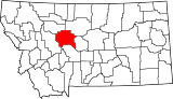 Map of Montana highlighting Cascade County.svg