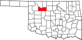 Map of Oklahoma highlighting Major County.svg