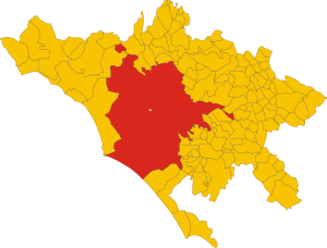 Archivo:Map of comune of Rome (metropolitan city of Capital Rome, region Lazio, Italy)