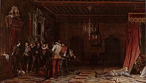 Archivo:Paul Delaroche - L’assassinat du duc de Guise au château de Blois en 1588 - Google Art Project
