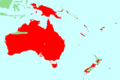 Petroicidae distribution