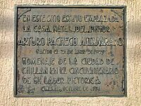Archivo:Placa Lugar Nacimiento Arturo Pacheco